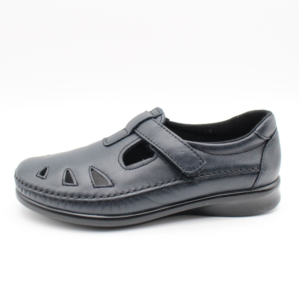 Sas Roamer Womens Size 7.5M Navy Blue Leather Slip On Loafers Shoes - Picture 4 of 11